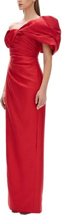 Rachel Gilbert Marlo Fitted Wool & Silk-Blend Gown