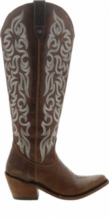 Liberty Black Womens Wide Calf Suede Boot In Chocolate