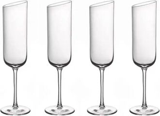 Villeroy & Boch Newmoon Bicchieri da Champagne Contemporanee e Eleganti, Cristallo, Lavabili in Lavastoviglie, Glass, Trasparente