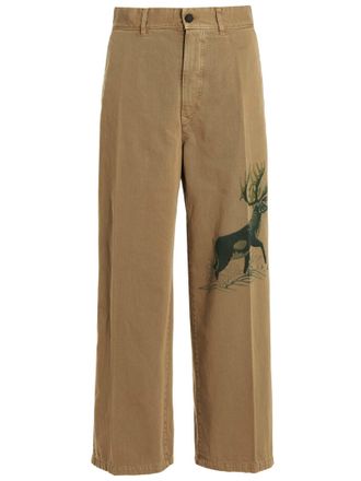Incotex Mens Printed Cotton Trousers