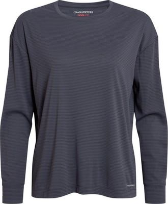 Craghoppers Nosilife Solarshield+ L/S T-Shirt Longsleeve f&uuml;r Damen | blau/grau