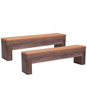 Zuo Zuo Set Of 2 Bonkers Storage Bench