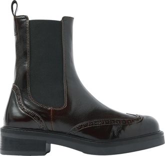 VIA VAI Lucia Gina lak chelsea boots - Dames - Chelseaboots - Bruin - 40 EU - Leer - Schoenen