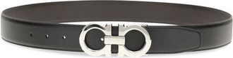 Ferragamo Mens Black Leather Regular Belt