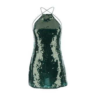 Os&eacute;ree Party Dresses, female, Green, Size: M Marylin Mini Dress