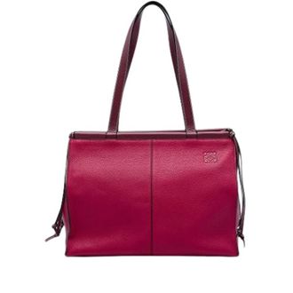Loewe Pre-owned Tote Bag - Dames - Vintage Shopper - Rood - ONE Size - Leer - Vintage