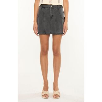 Kancan Elaine Mid Rise Mini Skirt in Black at Nordstrom, Size Medium