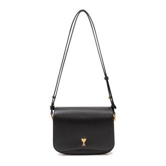 Ami Paris Paris Bag - Dames - Schoudertassen - Zwart - ONE Size - Leer - Tassen