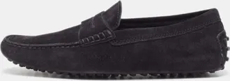 Tod's Tods Black Suede Penny Loafers