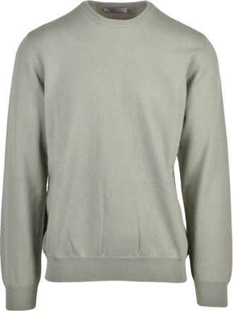 Alpha Studio Truien & Vesten, Heren, Groen, L, Kasjmier, Pullover Girocollo
