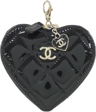 Chanel Black Leather Coin Purse/Coin Case (Pre-Owned)
