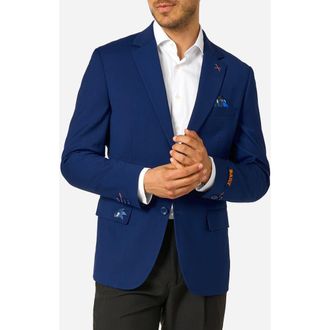 OppoSuits x Sonic the Hedgehog Daily Slim Fit Blue Sport Coat at Nordstrom, Size 36 Regular