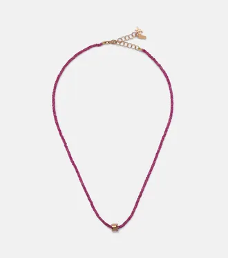 Suzanne Kalan Infinite 18kt rose gold necklace with spinels