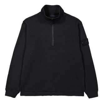 Stone Island Felpa Ghost Half Zip Up Sweater Black 7915631F3-V0029