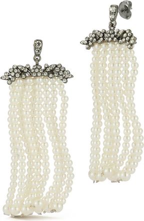Sphera Milano Multistrand Faux Pearl Drop Earrings in Silver at Nordstrom Rack