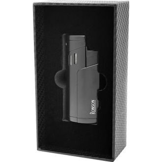 OEM Encendedor Ronson Cyclon Black 3 Jet Con Perforador De Puros, Filamento