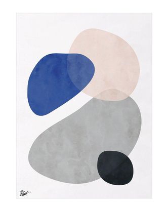 Empire Art Direct Stone I Washable Abstract Art Area Rug