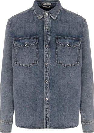 J.W.Anderson Denim overhemd met logopatch - Blauw