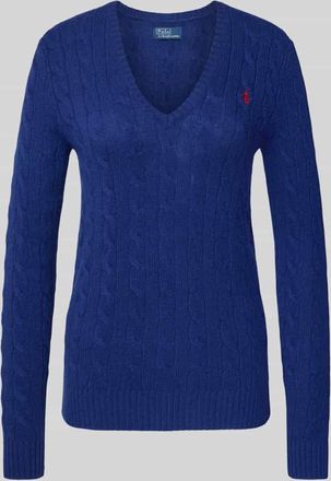 Polo Ralph Lauren Strickpullover aus Wolle-Kaschmir-Mix Modell KIMBERLY in Dunkelblau, Gr&ouml;&szlig;e XL