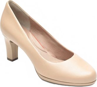 Rockport Womens Total Motion Leah Pump Dress Shoes In Nude