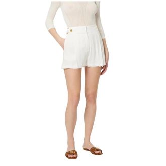 Elisabetta Franchi Short Shorts, female, White, Size: L Short Shorts