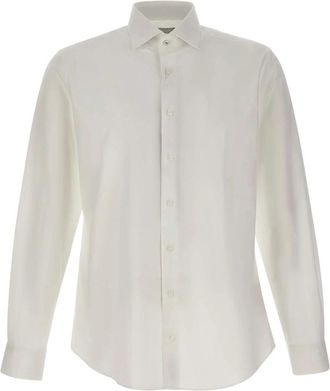 Michael Kors Slim-fit overhemd van stretchkatoenpopeline - Heren - Overhemden - Wit - Maat: 5XL Katoen