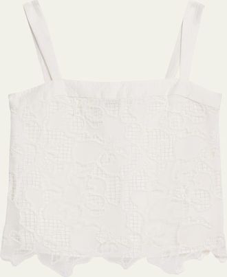 SIMKHAI Brynn Sleeveless Embroidered Top