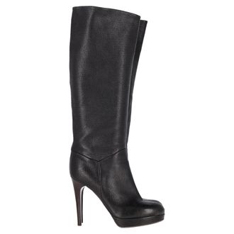 Bottega Veneta Pre-owned Womens High Heel Boots in Black Leather Leather (archived) - Size UK 7.5