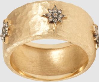 Feidt Paris Bague Martell&eacute;e Multi Constellation Or Jaune
