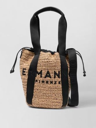 Ermanno Scervino small raffia tote bag shoulder strap