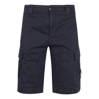 C.P. Company Casual Shorts, male, Black, Size: XL Stretch Sateen Cargo Shorts