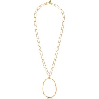 Ettika Oval Pendant Necklace in Gold at Nordstrom