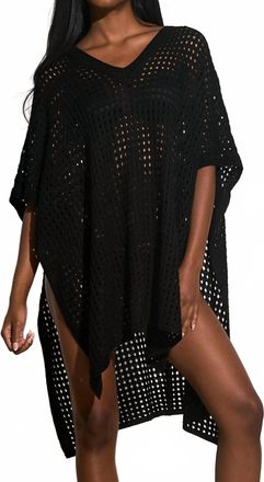 Elan Knit Mini Dress Coverup In Black