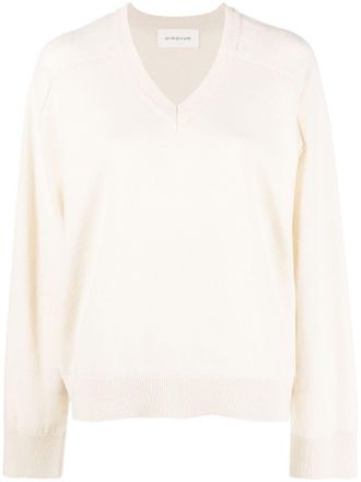 ARMARIUM V-neck knitted jumper - White