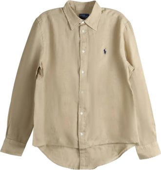 Polo Ralph Lauren Linnen blouse met lange mouwen - Beige