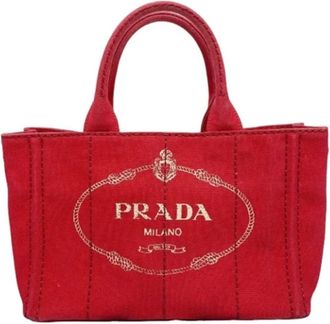 Prada Pre-owned Leather prada-bags - Dames - Vintage Shopper - Rood - ONE Size - Vintage