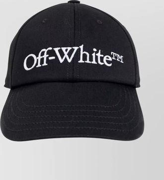 Off-white embroidered logo cotton cap