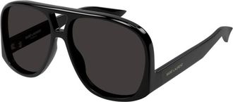Saint Laurent Ladies Black Aviator Sunglasses SL652SOLACE 001