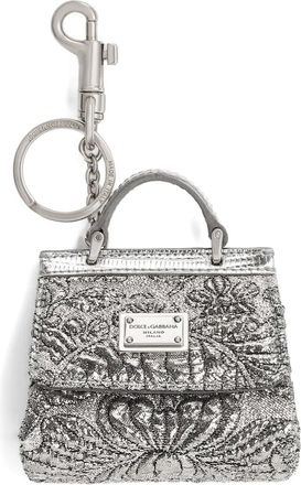 Dolce & Gabbana AirPods hoesje met brokaat - Zilver