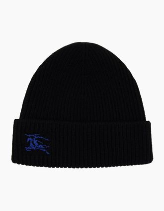 Burberry Mens Burberry Ribbed Cashmere Beanie Black - Size: OS