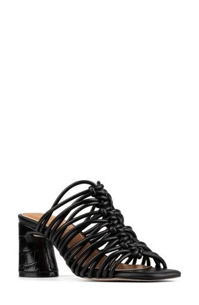 Donald J Pliner Vyta Strappy Block Heel Sandal in Black at Nordstrom, Size 5.5