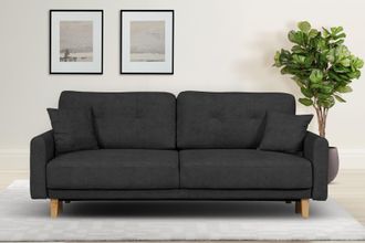 HOME AFFAIRE 3-Sitzer »TRIPLO optionale Schlafsofa mit Bettkasten, Masse B/T/H: 215/100/89 cm« Wahlweise Bettfunktion - Liegefläche 145x191 cm, Rücken-, Zierkissen