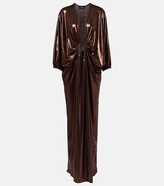 Adriana Degreas Cutout draped kaftan