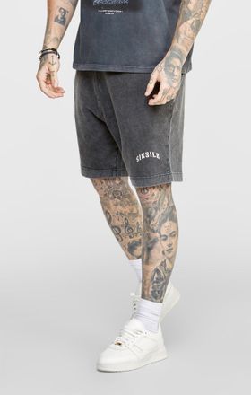 Siksilk Shorts relajados con gr&aacute;ficos negros para hombre SikSilk XXL