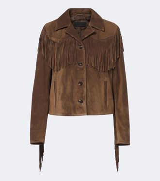 Nili Lotan Eloi fringed suede jacket