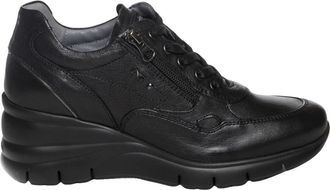 Nero Giardini I617400D Wedge Sneaker - Dames - Sleehakken - Zwart - 38 EU - Leer - Schoenen