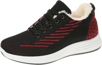 Generic cfpqv Winter Shoes Womens Lined Winter Boots Lace-Up Winter Sports Shoes Trainers Low Top Trainers Hiking Shoes Work Shoes Winter Boots Warm Plush Low