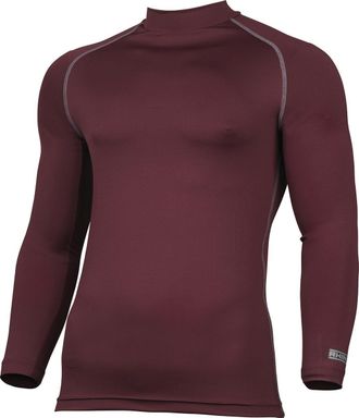 Rhino Base Layer Long Sleeve Adults Maroon L-XL