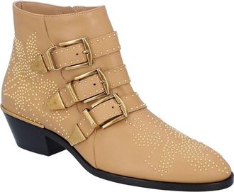 Chlo&eacute; Womens Leather Susanna Short Boot (Authentic Pre-Loved)