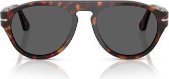 Persol 56mm Pilot Sunglasses in Havana/dark Grey at Nordstrom